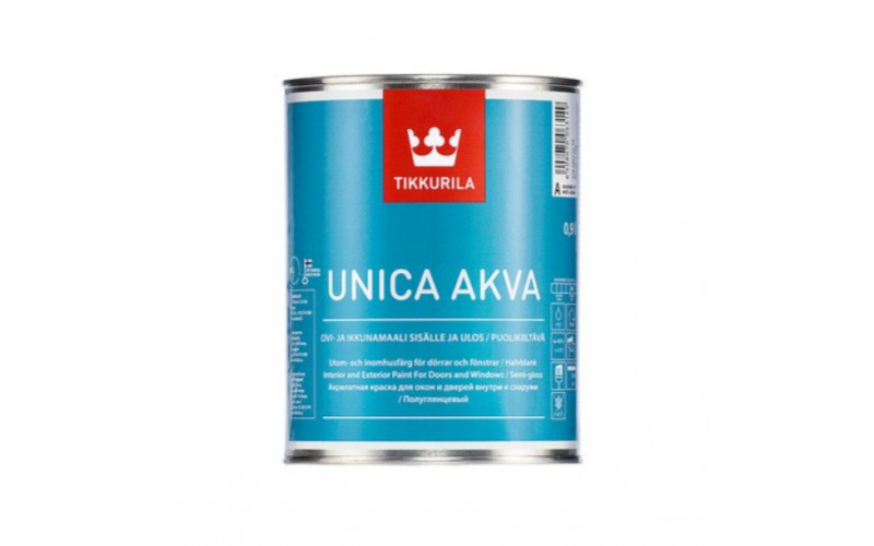 TIKKURILA UNICA AKVA КРАСКА ДЛЯ ДВЕРЕЙ И ОКОННЫХ РАМ –  по .